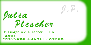 julia plescher business card